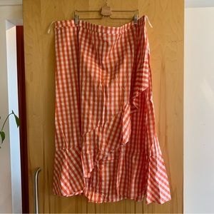 Eloquii Checkered Midi Skirt
